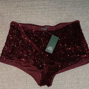 Wild Fable Burgundy sequin Shorts